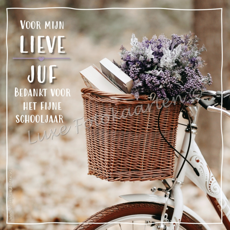 Bedankt Juf - Fietsmand